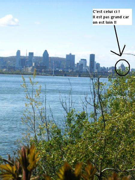 Montréal vu du Sud du St Laurent